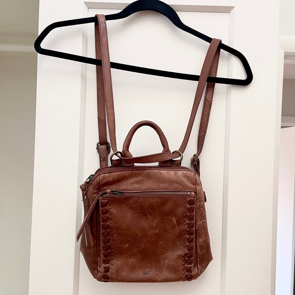 ❌SOLD❌ The Sak Brown Leather Convertible Backpack & Shoulder Handbag